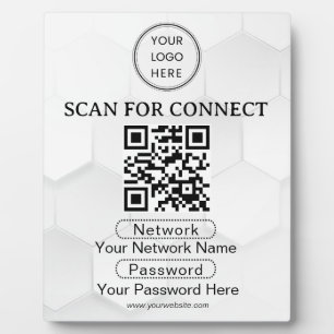 Eenvoudige Aangepaste Wifi Netwerk QR-code Wachtwo Fotoplaat