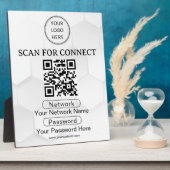 Eenvoudige Aangepaste Wifi Netwerk QR-code Wachtwo Fotoplaat (Zijkant)