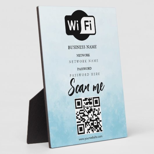 Eenvoudige aangepaste Wifi-netwerk QR-code Wachtwo Fotoplaat (Zijkant)
