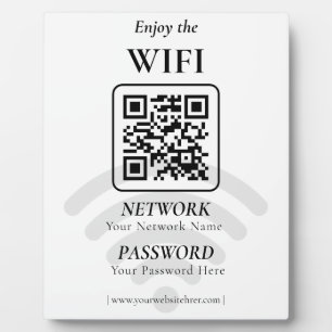 Eenvoudige Aangepaste Wifi Netwerk QR-code Wachtwo Fotoplaat