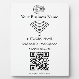 Eenvoudige Aangepaste Wifi Netwerk QR-code Wachtwo Fotoplaat