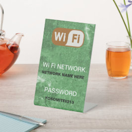 Eenvoudige Aangepaste WiFi Netwerk Wachtwoord Groe Reclamebord Met Voetstuk