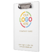 Eenvoudige aangepaste wit en goud bedrijf Business Klembord (Links)