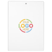 Eenvoudige aangepaste wit en goud bedrijf Business Klembord (Achterkant)