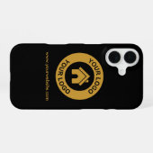 Eenvoudige Aangepaste Zakelijk Logo Website iPhone 16 Hoesje (Achterkant horizontaal)