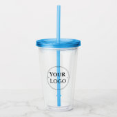 Eenvoudige aangepaste zakelijke Logo Acryl Drinkbeker (Voorkant)