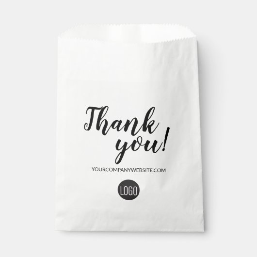 Eenvoudige aangepaste zakelijke Logo Hartelijk dan Bedankzakje (Voorkant)