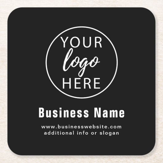 Eenvoudige aangepaste zakelijke Logo Kartonnen Onderzetters (Voorkant)