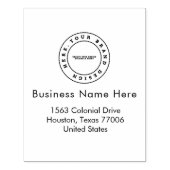 Eenvoudige aangepaste zakelijke Logo | Naam en adr Rubberstempel (Afrduk)