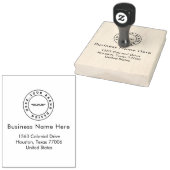 Eenvoudige aangepaste zakelijke Logo | Naam en adr Rubberstempel (Gestempeld)