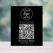 Eenvoudige Aangepaste Zakelijke Logo QR-code Acryl Bord (Neutraal)