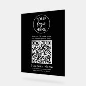 Eenvoudige Aangepaste Zakelijke Logo QR-code Acryl Bord (Hoek)
