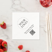 Eenvoudige Aangepaste Zakelijke Logo QR Code Promo Servet (Insitu)