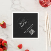 Eenvoudige Aangepaste Zakelijke Logo QR Code Promo Servet (Insitu)