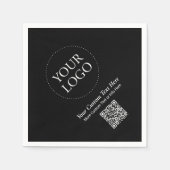 Eenvoudige Aangepaste Zakelijke Logo QR Code Promo Servet (Voorkant)