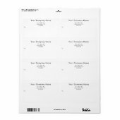 Eenvoudige Aangepaste Zakelijke Verzendlabels Etiket (Full Sheet)