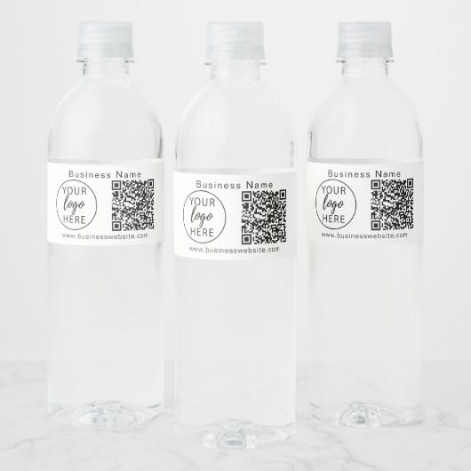 Eenvoudige aangepaste zakelijke voedsel en drank l waterfles etiket (Flessen)