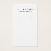 Eenvoudige, aangepaste zwarte en witte draagtas visitekaartje (Voorkant)