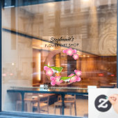 Eenvoudige aanjager met QR-code Raamsticker (Cafe Raam)