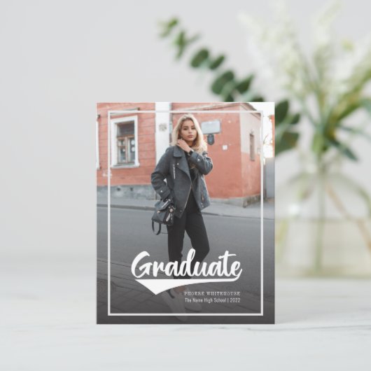 Eenvoudige aankondiging Afstudeerder 2022 Afstuder (Staand voorkant)