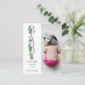 Eenvoudige aankondiging Baby foto van Cactus Birth (Staand voorkant)