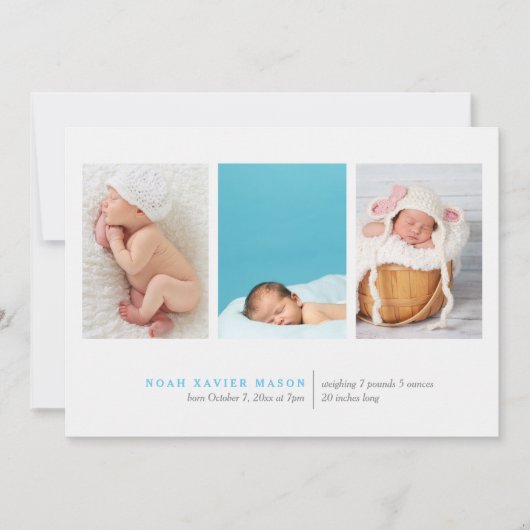 Eenvoudige aankondiging drie foto's (Voorkant)