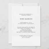 Eenvoudige aankondiging en feestdag na de bruiloft (Achterkant)