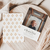 Eenvoudige aankondiging foto geboorte | Jongeengeb