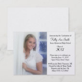 Eenvoudige aankondiging/uitnodiging van foto-Afstu Kaart (Voorkant / Achterkant)