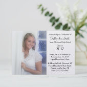 Eenvoudige aankondiging/uitnodiging van foto-Afstu Kaart (Staand voorkant)