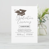Eenvoudige Aankondiging van Afstudeerceremonie (Staand voorkant)