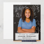 Eenvoudige aankondiging van Afstuderen foto's (Voorkant / Achterkant)