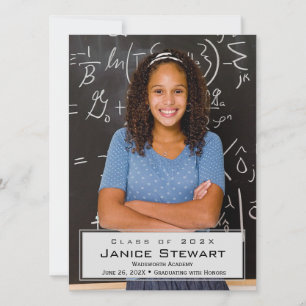 Eenvoudige aankondiging van Afstuderen foto's