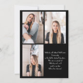 Eenvoudige aankondiging van Afstuderen van foto's  (Achterkant)