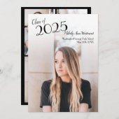 Eenvoudige aankondiging van Afstuderen van foto's  (Voorkant / Achterkant)