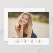 Eenvoudige aankondiging van Afstuderen voor  met f (Voorkant / Achterkant)