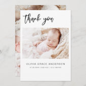 Eenvoudige aankondiging van Baby Foto Collage Mode (Voorkant / Achterkant)