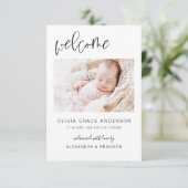 Eenvoudige aankondiging van Baby Foto Collage Mode (Staand voorkant)