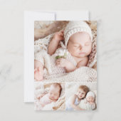 Eenvoudige aankondiging van Baby Foto Collage Mode (Achterkant)