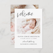 Eenvoudige aankondiging van Baby Foto Collage Mode (Voorkant / Achterkant)