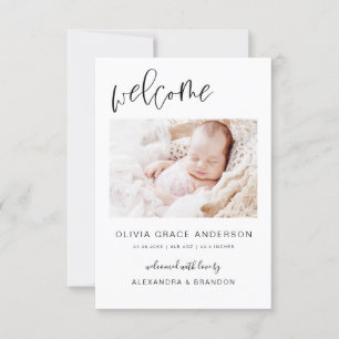 Eenvoudige aankondiging van Baby Foto Collage Mode