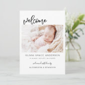 Eenvoudige aankondiging van Baby Foto Collage Mode (Staand voorkant)