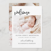 Eenvoudige aankondiging van Baby Foto Collage Mode (Voorkant / Achterkant)