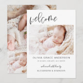 Eenvoudige aankondiging van Baby Foto Collage Mode (Voorkant / Achterkant)