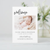 Eenvoudige aankondiging van Baby Foto Collage Mode (Staand voorkant)