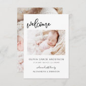 Eenvoudige aankondiging van Baby Foto Collage Mode (Voorkant / Achterkant)