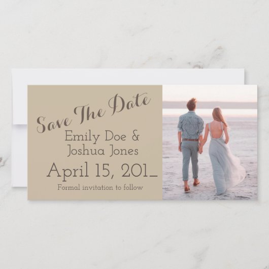 Eenvoudige aankondiging van betrokkenheid Bewaar d (Voorkant)