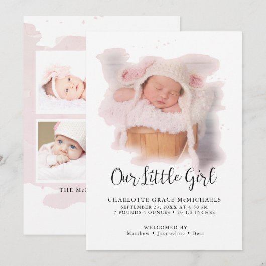 Eenvoudige aankondiging van de foto van het modern (Voorkant / Achterkant)