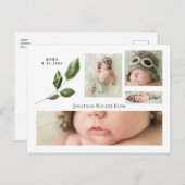 Eenvoudige aankondiging van de geboorte van de Fot (Voorkant / Achterkant)