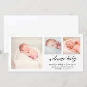 Eenvoudige aankondiging van de geboorte van Elegan (Voorkant / Achterkant)